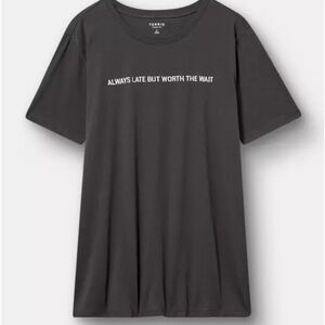 Torrid Charcoal Slogan Tee